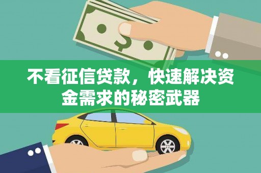 安国不看征信贷款，快速解决资金需求的秘密武器