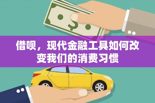 安国借呗，现代金融工具如何改变我们的消费习惯