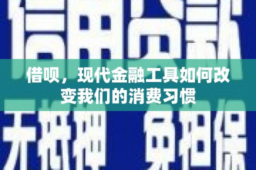 安国借呗，现代金融工具如何改变我们的消费习惯