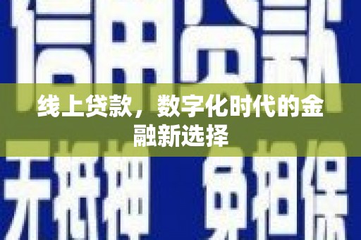 安国线上贷款，数字化时代的金融新选择