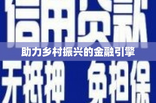 安国助力乡村振兴的金融引擎