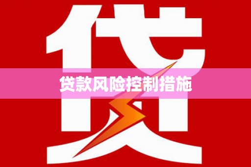 安国贷款风险控制措施